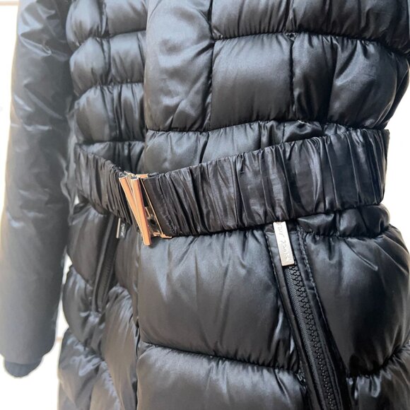 Betsey Johnson Women's M Black Puffer Coat Faux Fur Collar Warm Winter Jacket - Picture 6 of 12